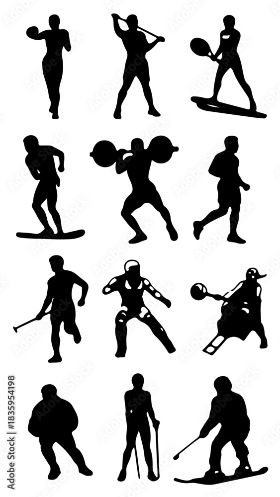 Obraz premium set of silhouettes of sports