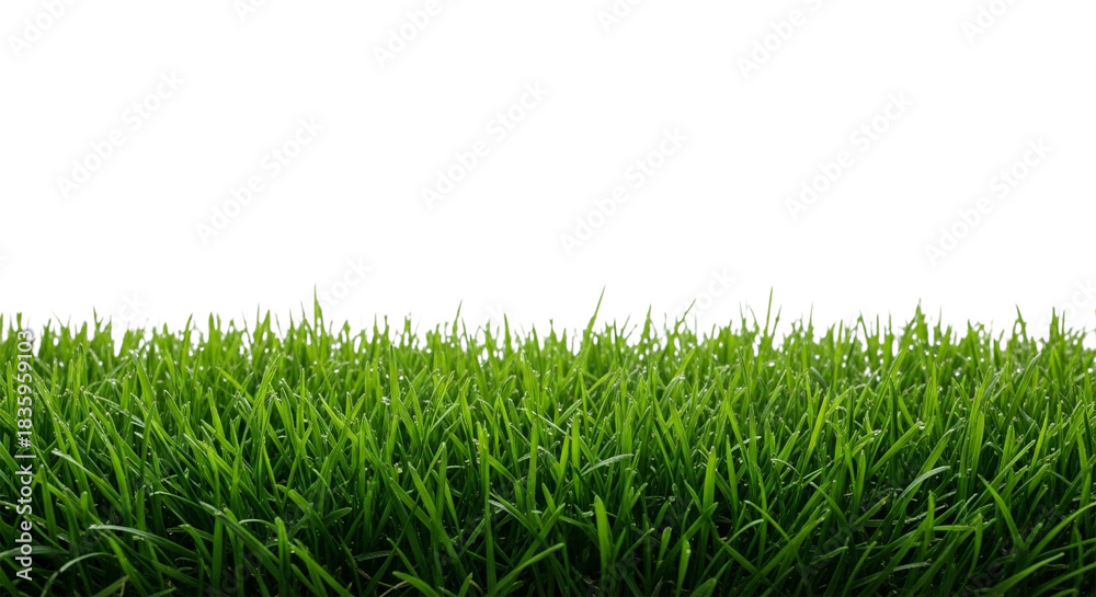 Obraz premium Vibrant green wheat field stretches towards a transparent sky in a dramatic natural landscape