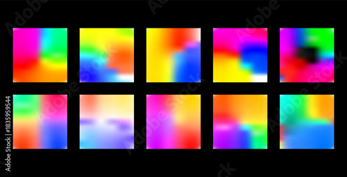 Abstract defocused background Set, A blurry image of a colorful object with a blurry background Set