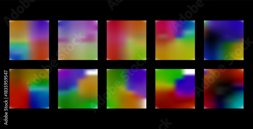 Abstract defocused background Set, A blurry image of a colorful object with a blurry background Set