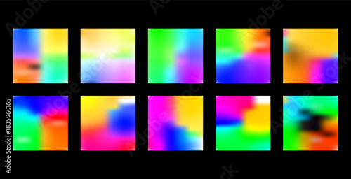 Abstract defocused background Set, A blurry image of a colorful object with a blurry background Set