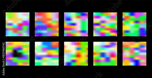 Abstract defocused background Set, A blurry image of a colorful object with a blurry background Set