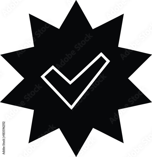 Verified Checkmark Starburst Seal Icon

