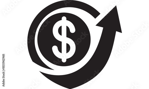 Boost your investment returns with this striking money growth icon, perfect for finance blogs, investment apps, and wealth management websites, illustrating financial success