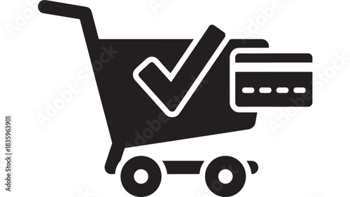 Seamless online shopping experience with secure credit card payment processing in a modern shopping cart design for effortless e-commerce checkout, making buying easy