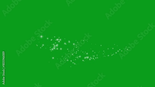 Sparkle glittering star dust trail sparkling particles green screen background. white cartoon, doodles style stars blinking. Flashing stars flying particles, magic twinkle star light, Sparkling