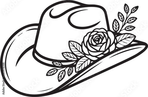 Cowboy Boots & Hats Floral SVG