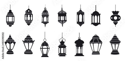  fotograami islamic lamp icon sets