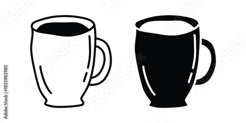 Steaming Cup of Coffee Doodle for Cafes Branding