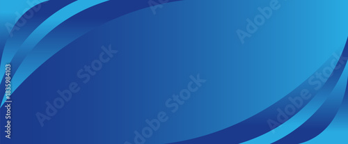Abstract blue gradient background with swooping curvy shapes and dynamic lines