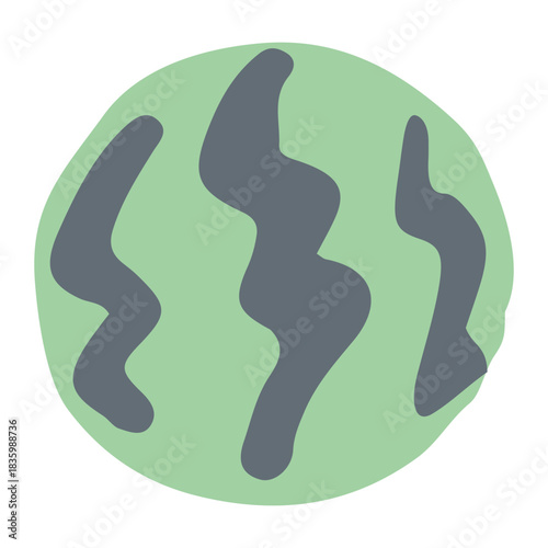 幼稚園・保育園の年間行事アイコン｜スイカ割り（Watermelon Game）