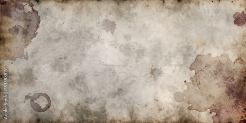 Aged paper texture with faded stains and subtle brown discoloration throughout