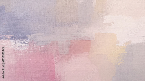Soft abstract painting with blended pastel colors evoking a gentle and ethereal mood