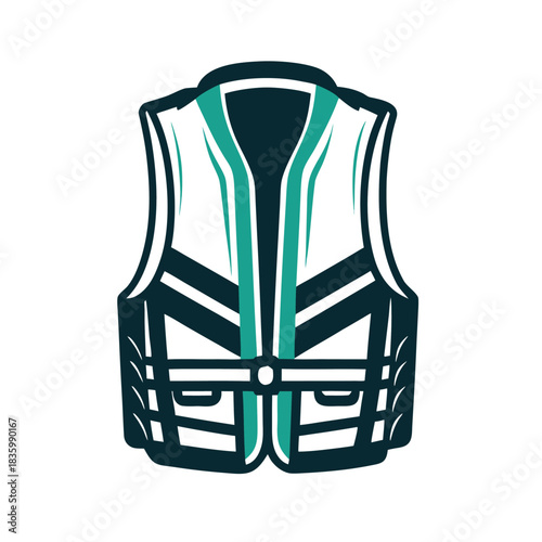Life Vest Icon - Vector Minimalist Illustration