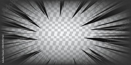 Comic book and manga speed line background. Superhero action, explosion background eps 10