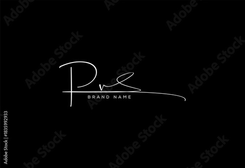 PV letter beauty cursive handwriting logo. vector logo| abstract logo| minimalist logo| brand identity| calligraphy design.