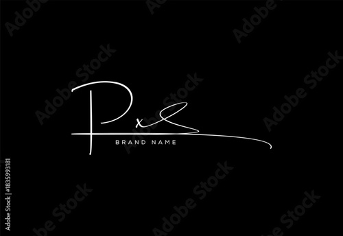 PX letter beauty cursive handwriting logo. vector logo| abstract logo| minimalist logo| brand identity| calligraphy design.