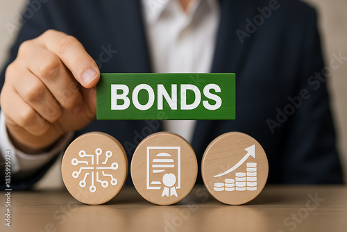 Bonds investment Business Finance concept. Corporate Bond Banking Market Management.new
