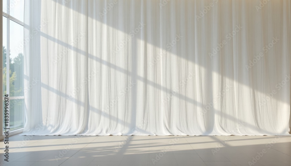 Fototapeta premium cloud white layers 59: soft shell, airy gauze overlay, lit by balanced indoor daylight, featuring textured seam shadows, composition: minimal footer strip with cloud wash