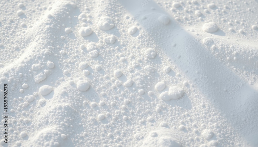 Obraz premium cloud white layers 179: winter cotton, micro bubble froth texture, lit by hazy horizon glow, featuring low contrast seam lines, composition: wide hero field with subtle lower fade