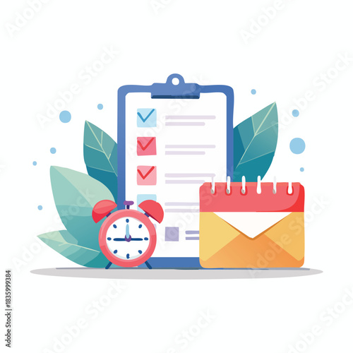 Efficient task management and scheduling for optimal productivity, illustrating a comprehensive approach to deadlines and to-do lists with essential planning tools