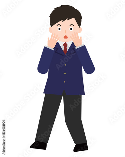 驚いている男の子