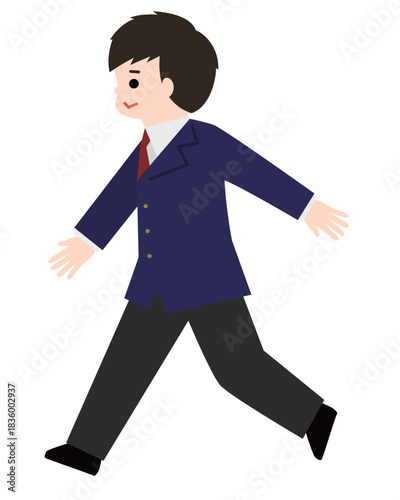 歩いている男の子