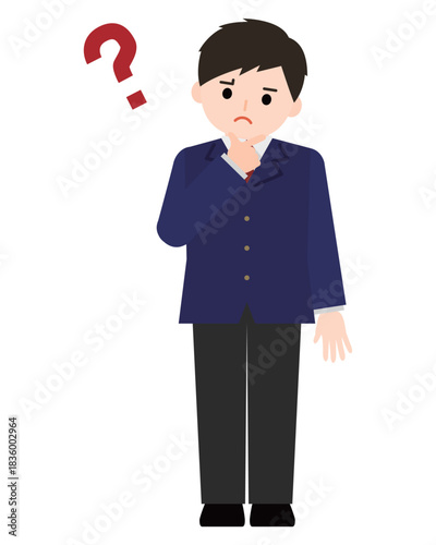 疑問を持つ男の子