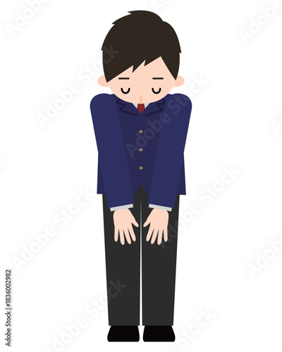 お辞儀をする男の子
