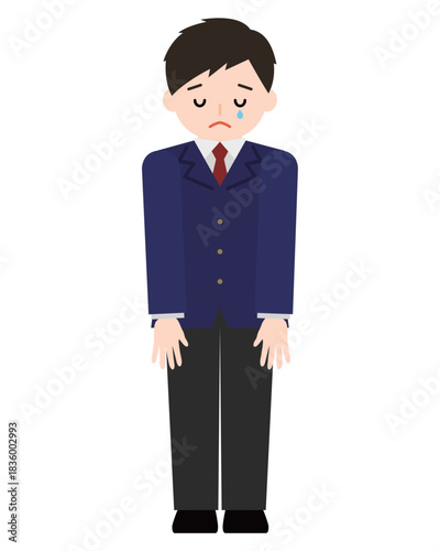 泣いている男の子