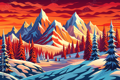 snowy alpine clearing in Colorado filled with fir trees, frozen ground textures, and a calm Christmas 2026 mountain mood