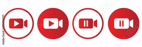 video camera vector icon. video camera icon for streaming. facetime icons. video call sign. video recording sign. camcorder sign. movie sign
