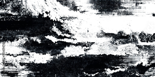 Abstract black and white grunge texture background distressed dirty vintage overlay artistic wallpaper dark.