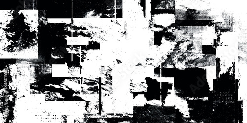 Abstract black and white grunge texture background distressed dirty vintage overlay artistic wallpaper dark.