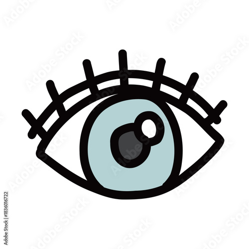 目　視覚化　見える化　シンプルな手描きのイラストアイコン