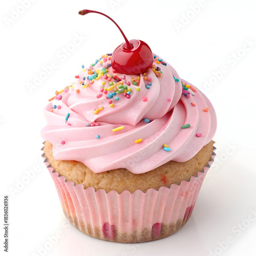 cupcake with pink icing