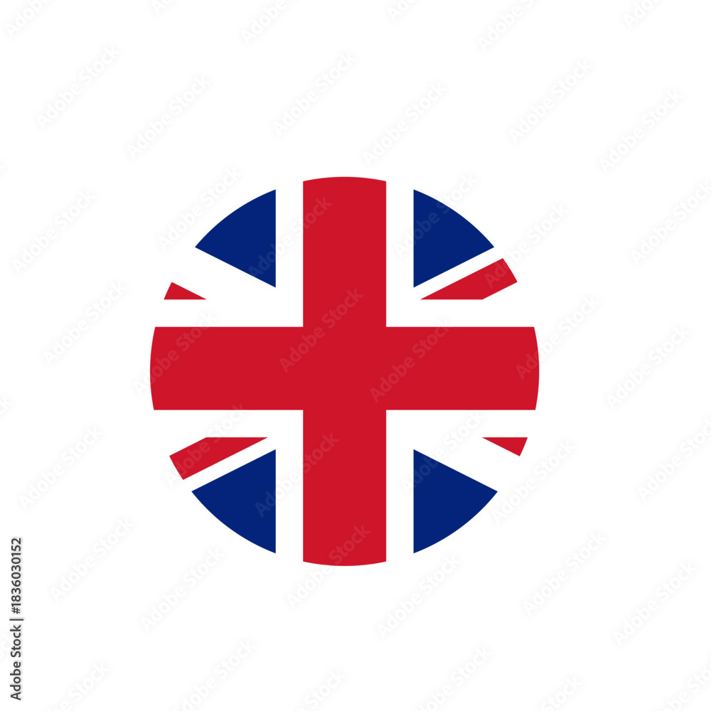 Obraz premium United Kingdom flag_Circle shape icon