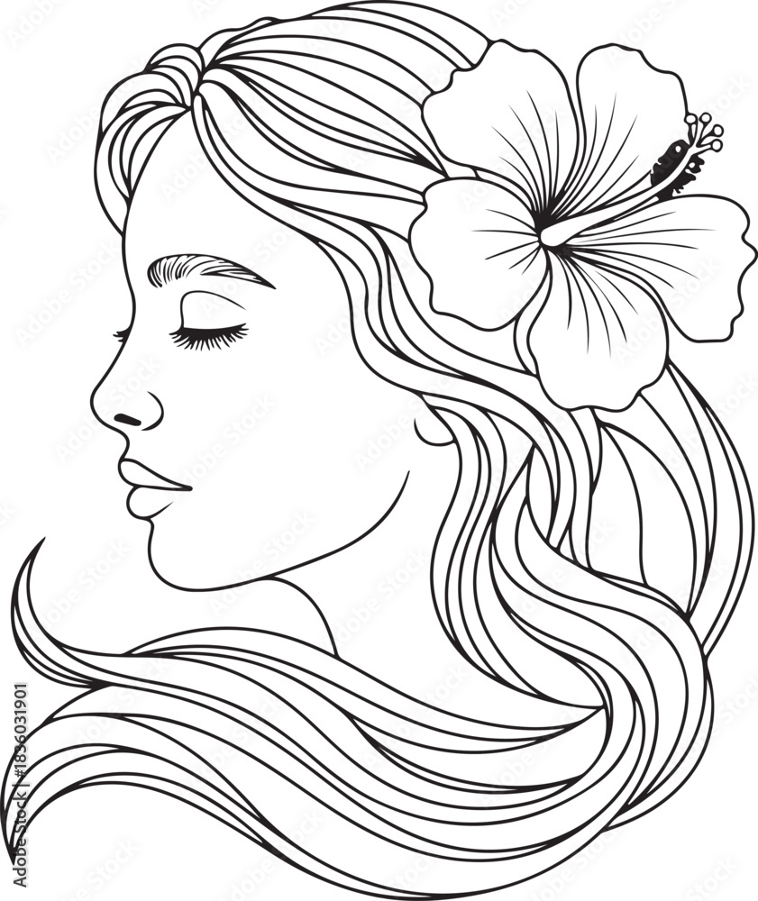Fototapeta premium Woman Face SVG, Fashion Silhouette Cut Files PNG, cinderella fairygodmother svg