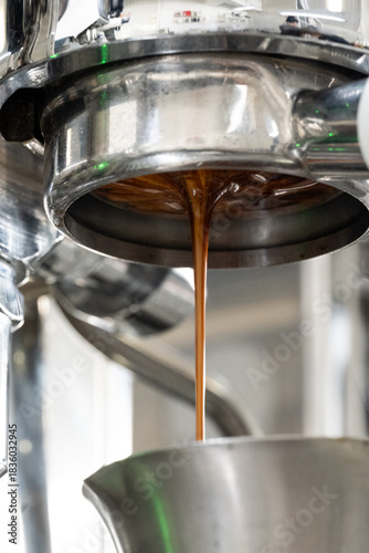 Golden Crema Dripping from Portafilter