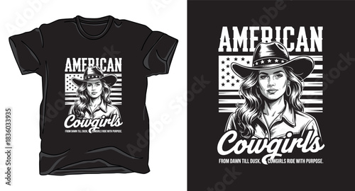 American women power graphic vector art t-shirt design print template