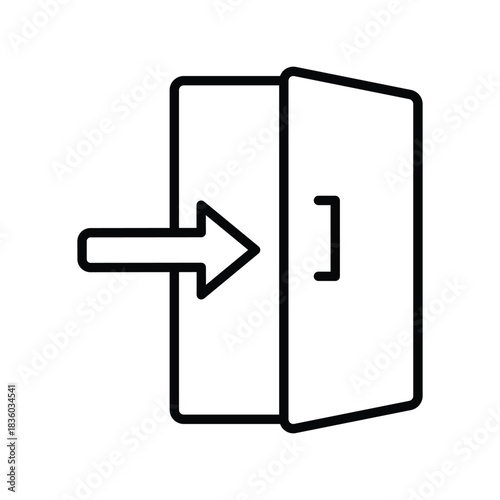 Login  icon with white background vector stock illustration