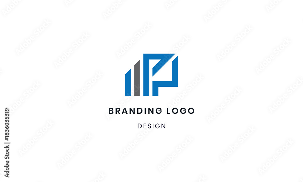 Fototapeta premium Modern Abstract building P Logo Design