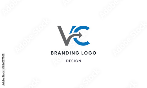 Elegant VC Initial Logo Design Concept
