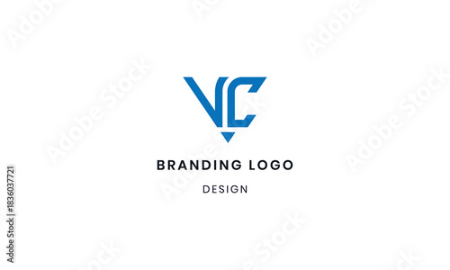 Elegant VC Initial Logo Design Concept