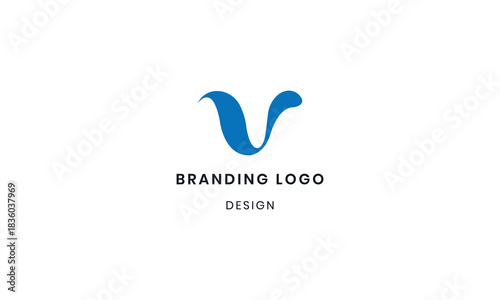 Modern V Icon Logo Creative Branding