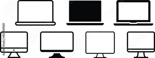 Person working at computer desk, focused office job illustration isolated on white background, illustration