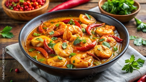Spicy Shrimp Curry with Fresh Herbs
