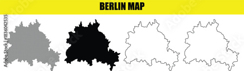 Berlin map using a halftone dotted style for your design and presentation