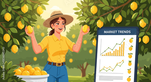 Lemon Orchard Yields a Bountiful Harvest Reflecting Positive Market Trends