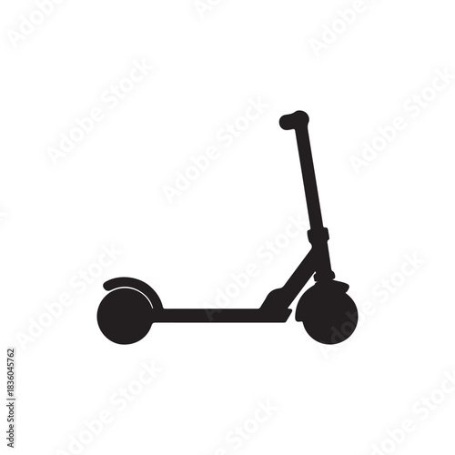 Kick scooter icon vector in linear isolated on white background 